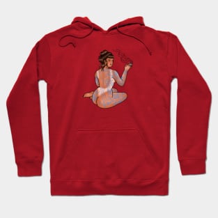 Girl smoke old school tattoo Hoodie